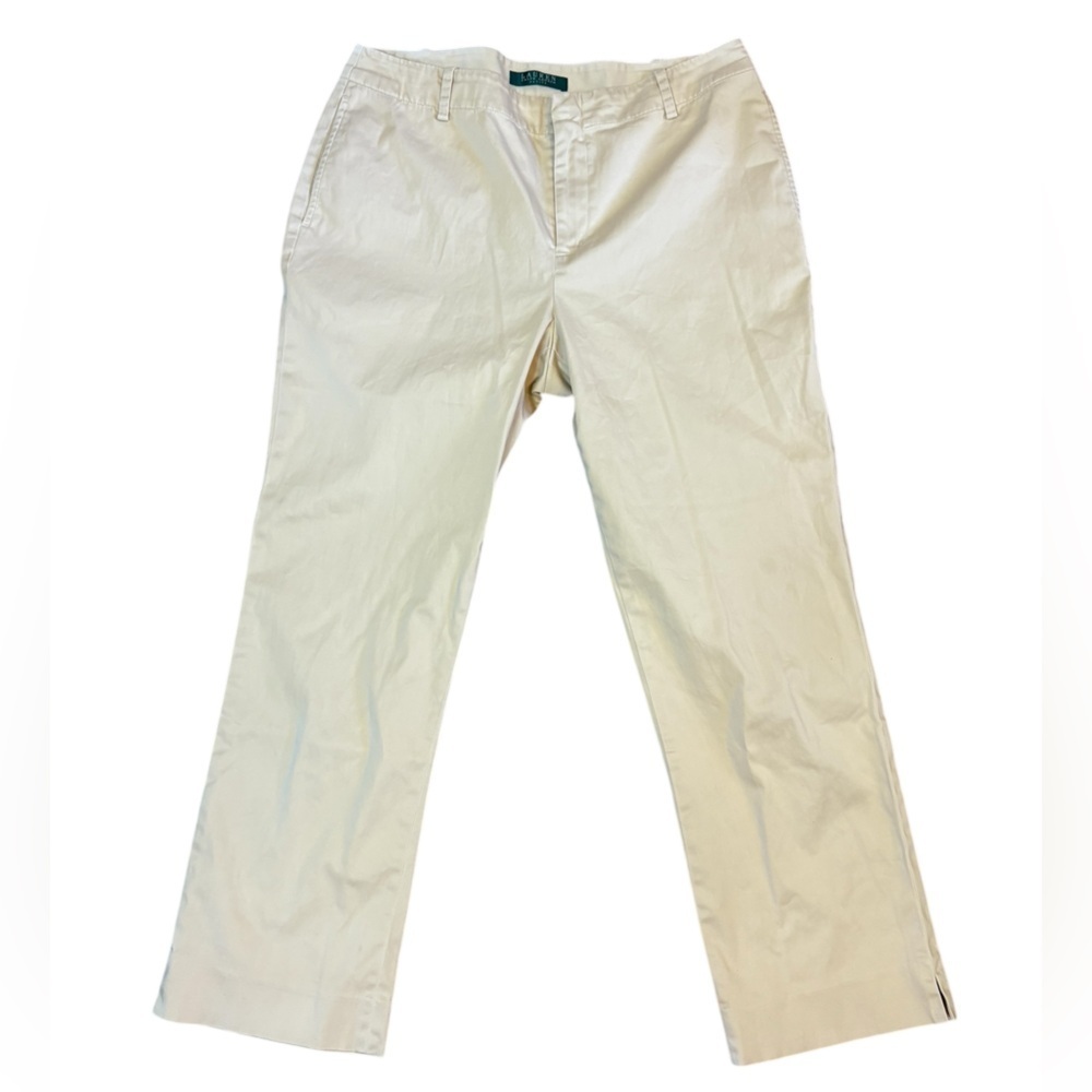 Lauren Ralph Lauren Petite Cream Ankle Pants